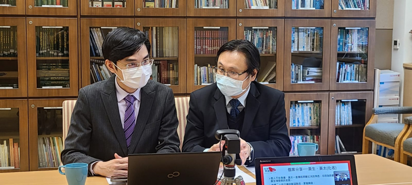 「生命熱線」執行總監吳志崑先生（左）及程序策劃主任梁永棠先生
 